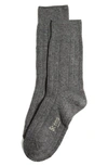 Stems Lux Cashmere Wool Crew Socks Gift Box In Grey