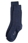 Stems Luxe Merino Wool & Cashmere Blend Crew Socks In Blue