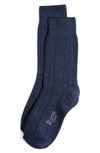 Stems Luxe Merino Wool & Cashmere Blend Crew Socks In Navy