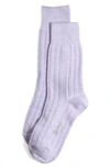 Stems Lux Cashmere Wool Crew Socks Gift Box In Periwinkle