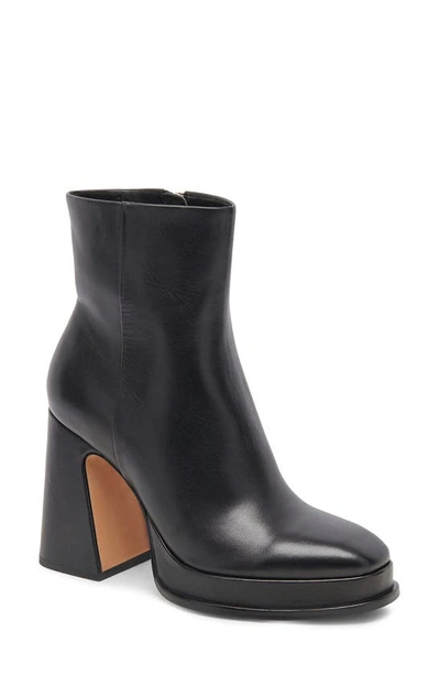 Dolce Vita Lochly Platform Bootie In Black Leather