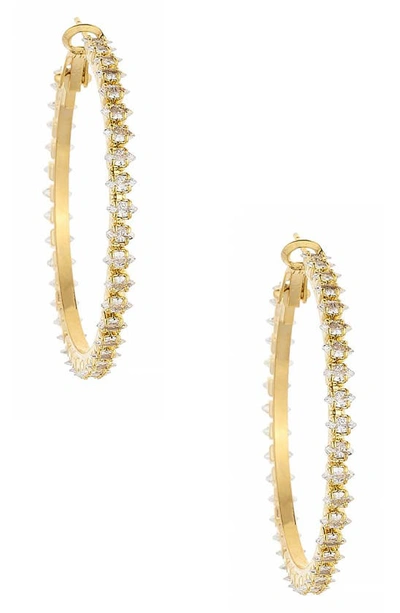 Ettika Cubic Zirconia Hoop Earrings In Gold