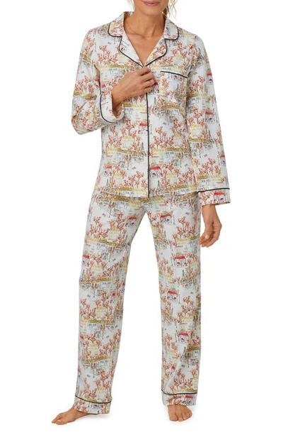 Bedhead Pajamas Print Organic Cotton Jersey Pajamas In Fall In Paris