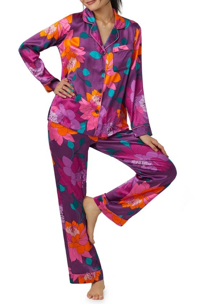 Bedhead Pajamas Print Silk Pajamas In Evening Blooms