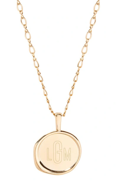 Brook & York Sadie Monogram Pendant Necklace In Gold