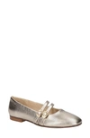 Bella Vita Women's Davenport Mary Jane Flats In Champagne Leather