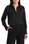 Kobi Halperin Liv Split-cuff Stretch Silk Blouse In Black