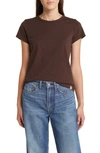 Rag & Bone Slub Organic Pima Cotton-jersey T-shirt In Brown