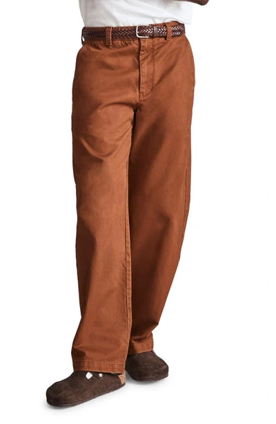 Madewell Cotton Twill Chino Trousers In Clifftop Brown