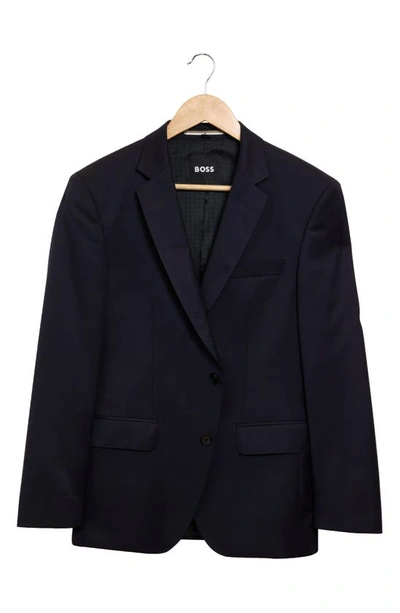 Hugo Boss Huge Slim Fit Suit Jacket In Dark Blue