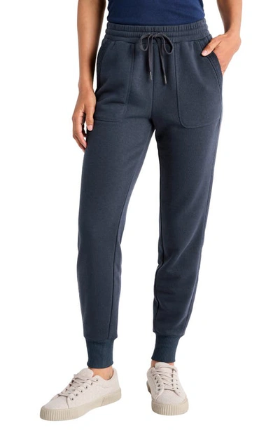 Splendid Mariella Linen-blend Jogger Pant In Navy