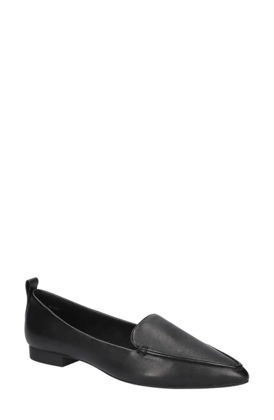 Bella Vita Women's Alessi Pointed Toe Flats In Black Leather