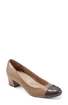 Easy Spirit Lucinda Cap Toe Pump In Dark Natural