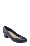 Easy Spirit Lucinda Cap Toe Pump In Dark Blue