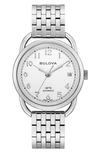 Bulova Joseph  Commodore Bracelet Watch In Silverone