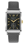 BULOVA FRANK SINATRA MY WAY LEATHER STRAP WATCH, 29.5MM