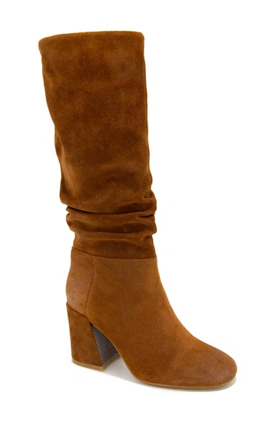 Gentle Souls By Kenneth Cole Iman Slouch Boot In Luggage Suede