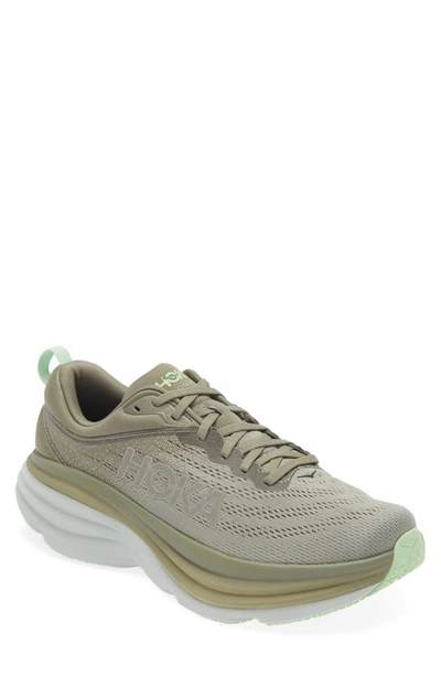 Hoka Bondi 8 Running Shoe In Khaki