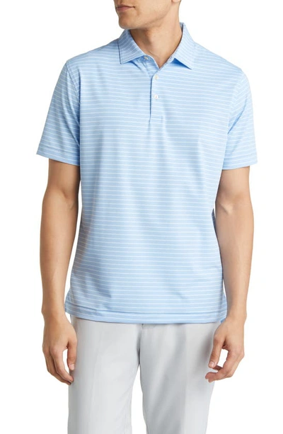 Peter Millar Drum Performance Jersey Polo In Cottage Blue