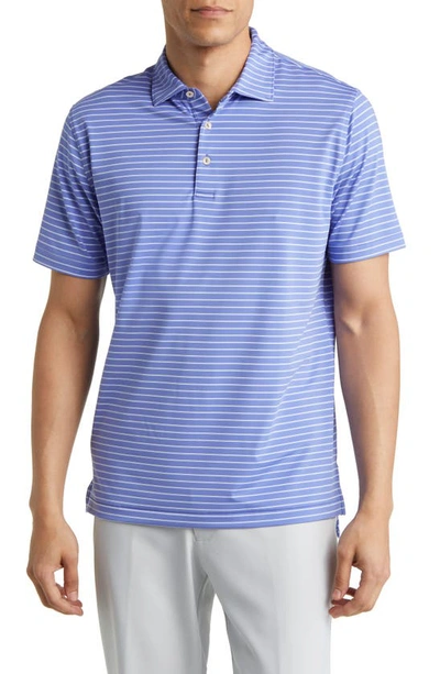 Peter Millar Drum Performance Jersey Polo In Purple Rose