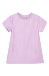 Habitual Faux Leather Dress In Lavender