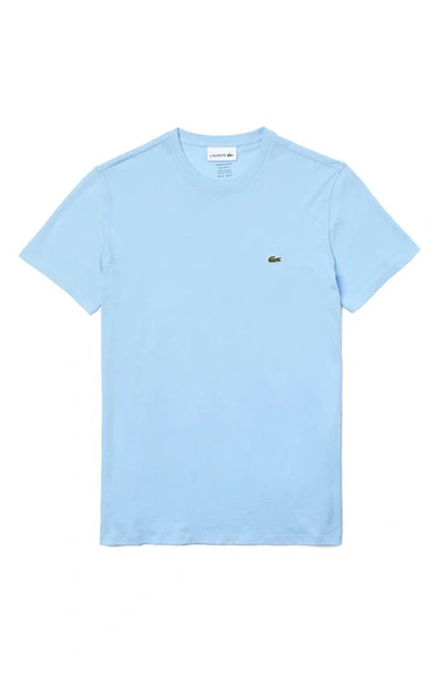 Lacoste Crewneck Pima Cotton Tee In Blue