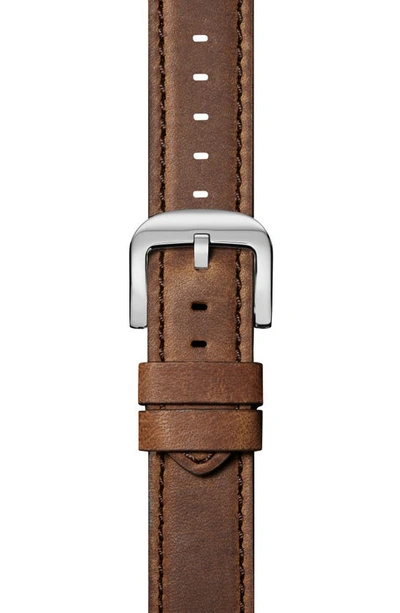Shinola Extra Large Grizzly Classic Interchangeable Leather Watchband, 22mm In Cattail