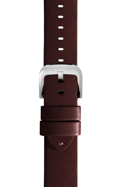 Shinola Grizzly Classic Interchangeable Leather Watchband, 20mm In Cattail