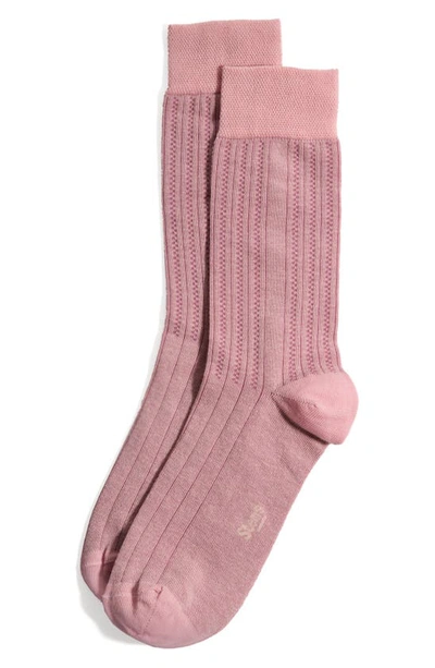 Stems Lola Cotton & Cashmere Comfort Crew Socks In Blush