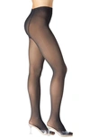 Stems Skin Illusion Fleeced Tights In Black,beige