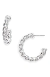 Child Of Wild Twisted Sister Large Hoop Earrings In Silver