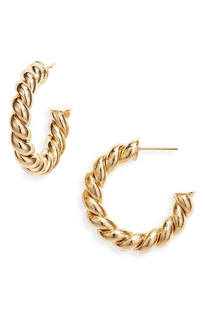 Child Of Wild Twisted Sister Large Hoop Earrings In Gold