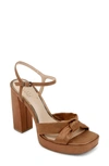 Jewel Badgley Mischka Valencia Ankle Strap Platform Sandal In Bronze