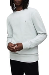 Allsaints Mens Sacremento Gre Raven Crewneck Brushed-cotton Sweatshirt S In Gray