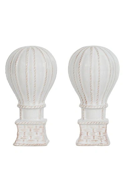 Juliska L'amour Toujours Hot Air Balloon Salt & Pepper Shaker Set In White