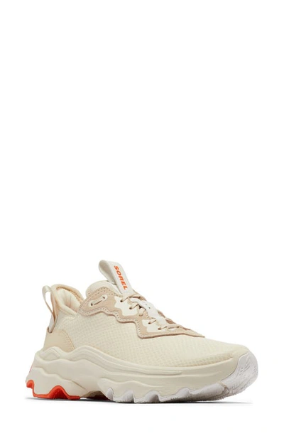 Sorel Breakthru City Lace Sneakers In Bleached Ceramic/optimized Orange In Cream