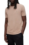 Allsaints Ossage Cotton Crewneck T-shirt In Pale Rose Pink