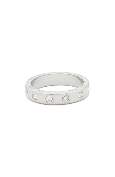 Kate Spade Cubic Zirconia Band Ring In Clear/silver