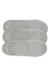 Nordstrom 3-pack No-show Liner Socks In Grey Heather