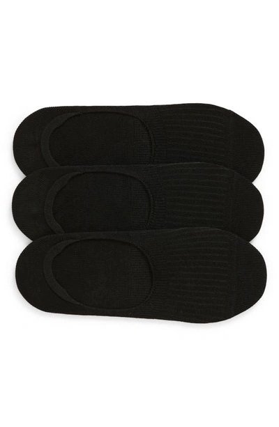 Nordstrom 3-pack No-show Liner Socks In Black