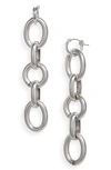 Child Of Wild Devon Chain Drop Earrings In Silver