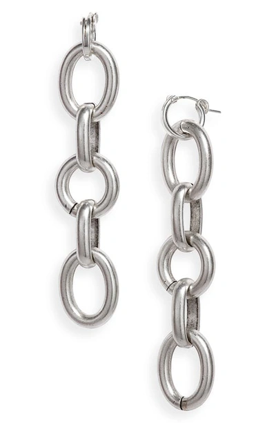 Child Of Wild Devon Chain Drop Earrings In Metallic