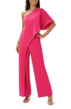 ADRIANNA PAPELL ONE-SHOULDER JUMPSUIT