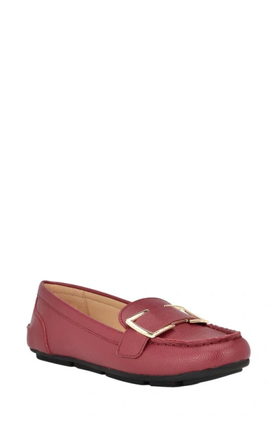 Calvin Klein Lydia Driving Shoe In Dark Red