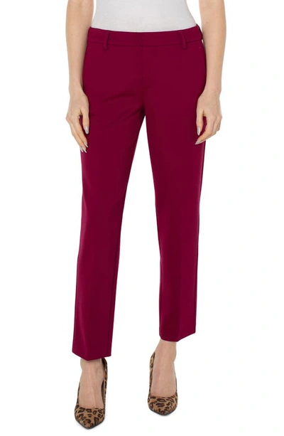 Liverpool Los Angeles Kelsey Knit Trousers In Garnet Berry