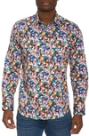 Robert Graham Como Paisley Stretch Cotton Button-up Shirt In Blue Multi