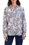 FOXCROFT FOXCROFT PAISLEY PRINT COTTON BLOUSE