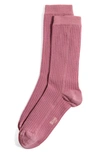 Stems Cotton & Cashmere Blend Crew Socks In Rosa