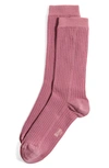 Stems Eco-conscious Cashmere Crew Socks In Rosa