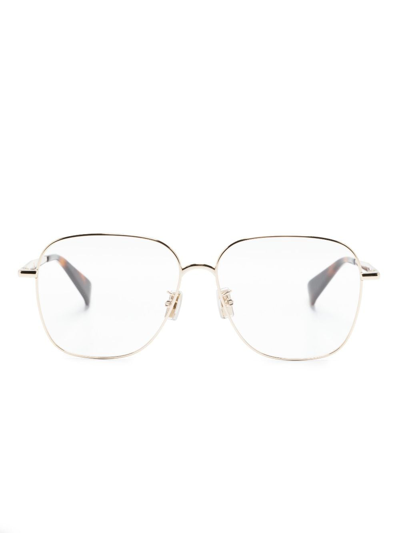 Kenzo Metal Round-frame Glasses In Gold